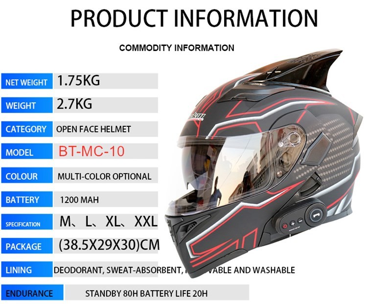 Hot sale double lenses full face bluetooth motorcycle helmet full face motorcycle helmets