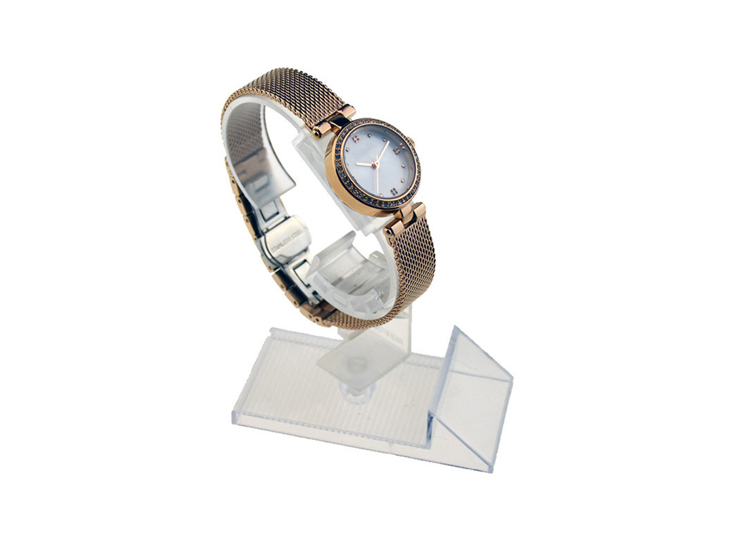 Waterproof Women Mesh Band Alloy Wristwatches With Harded Crystal Smaller design
