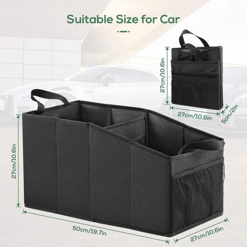 Large Shopping Car Organizer Bags Grocery Foldable Front Back Seat Truck 19X10X10"