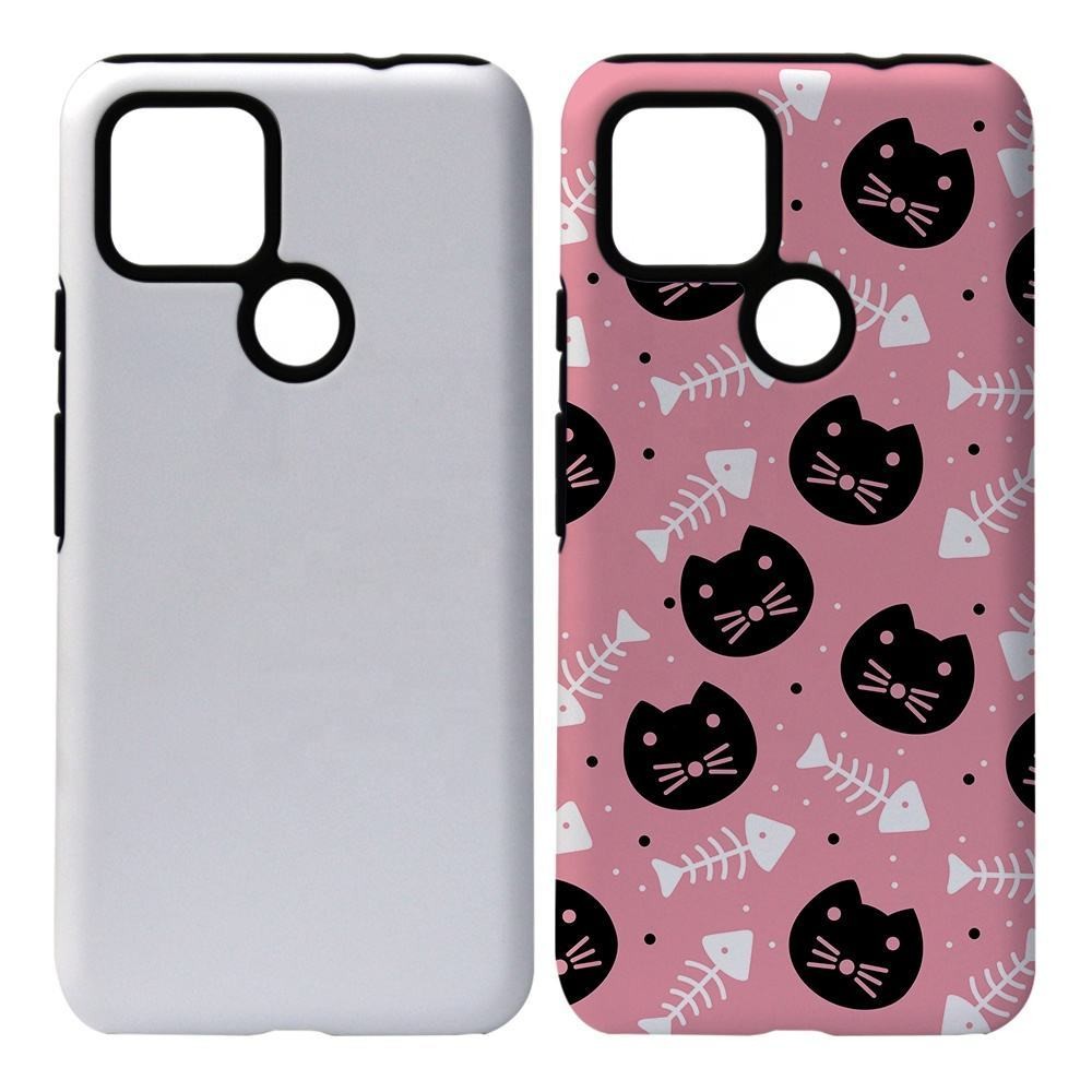 White 3D TPU PC Sublimated Blanks Tough Coated Cell Phone Case For Google Pixel 7 6 5 Pro