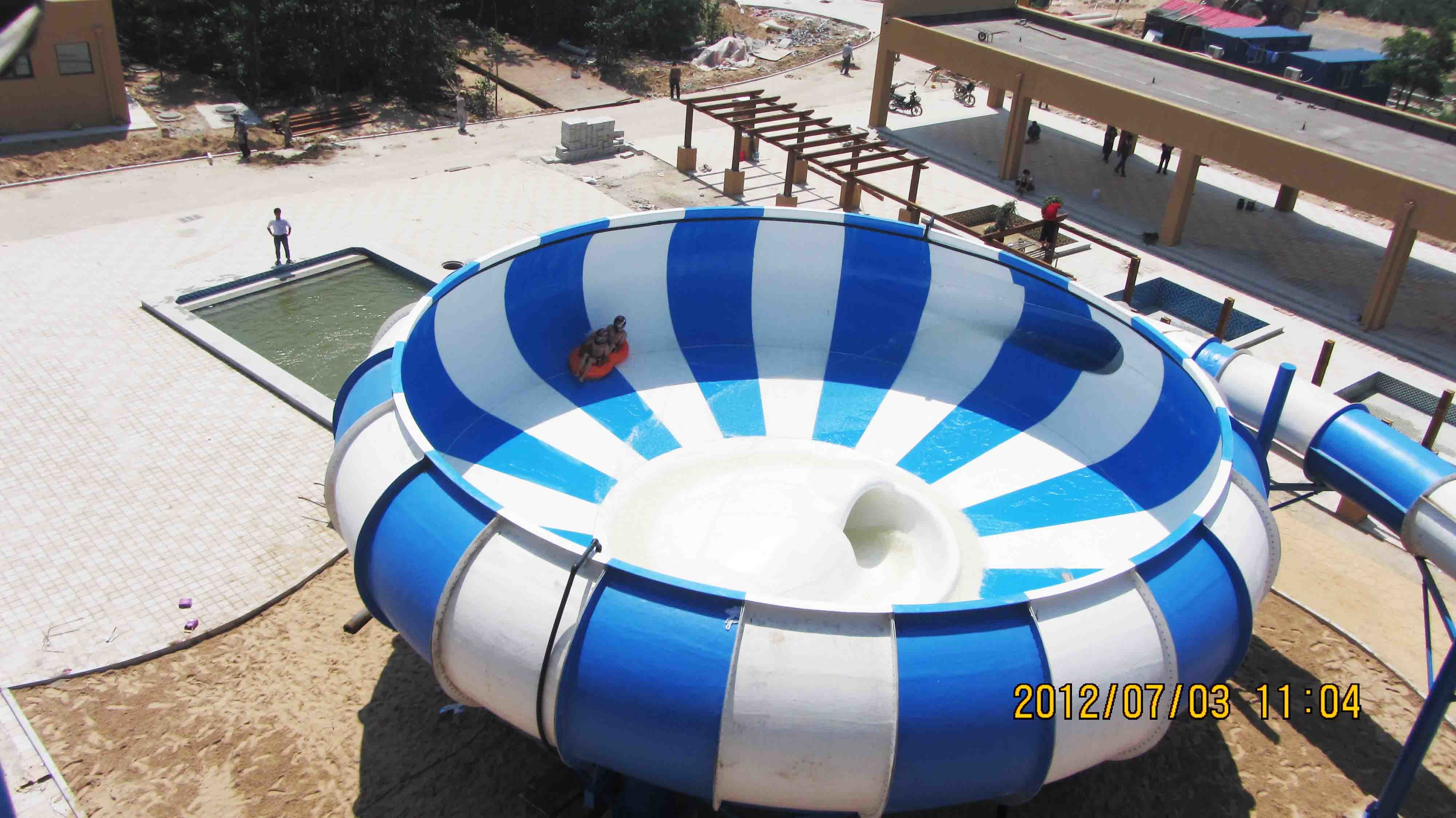 16m Platform Fun Aqua Park Fiberglass Water Slides Giant Space Water Slides