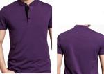 Standing collar Men's Cotton Polo Shirts Slim Fit Stitched , Customized Polo T
