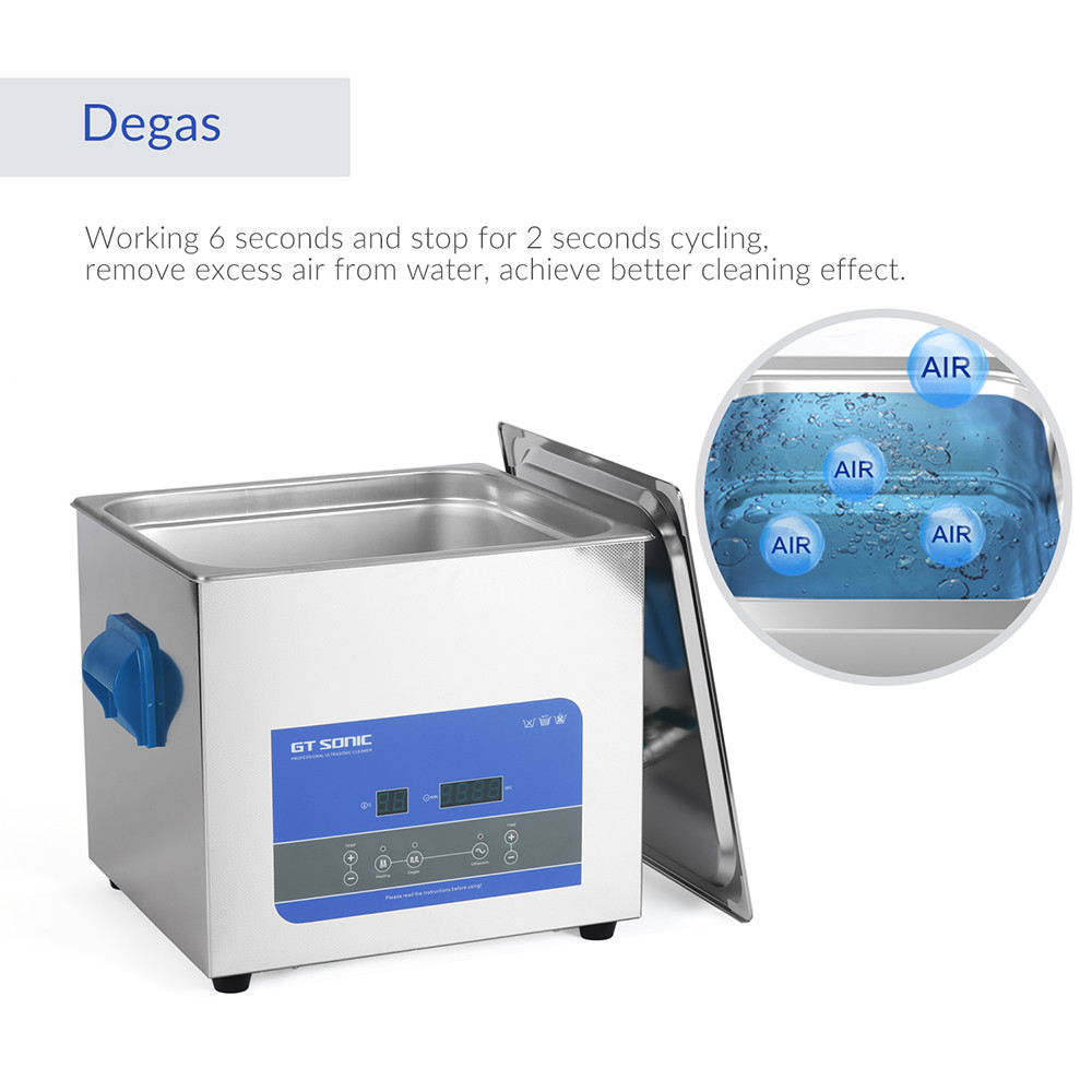 40KHz Ultrasonic Cleaner For Food With Digital Timer Stainless Steel 13L Lab For Retainer