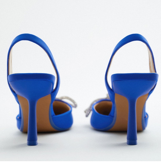 Customized Womens High Heel Sandals With White Red Blue Color