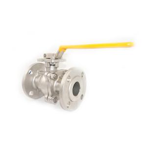 China Stainless Steel 304 Sanitary Two Piece Ball Valve With Handle wholesale