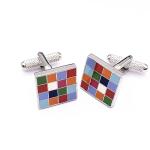 Metal Plated Mens Fashion Cufflinks , Logo Customized Cool Mens Cufflinks