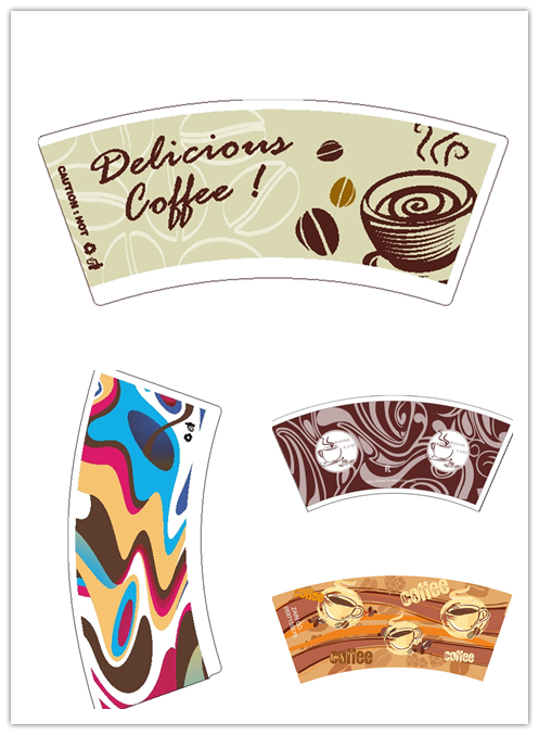 Eco Friendly Durable Paper Cup Fan 260gsm Coated Biodegradable For Tea