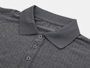 Custom Polo T Shirt Rib Knit Men's Muscle Fit Long Sleeve Workout Tee for Gym and Golf
