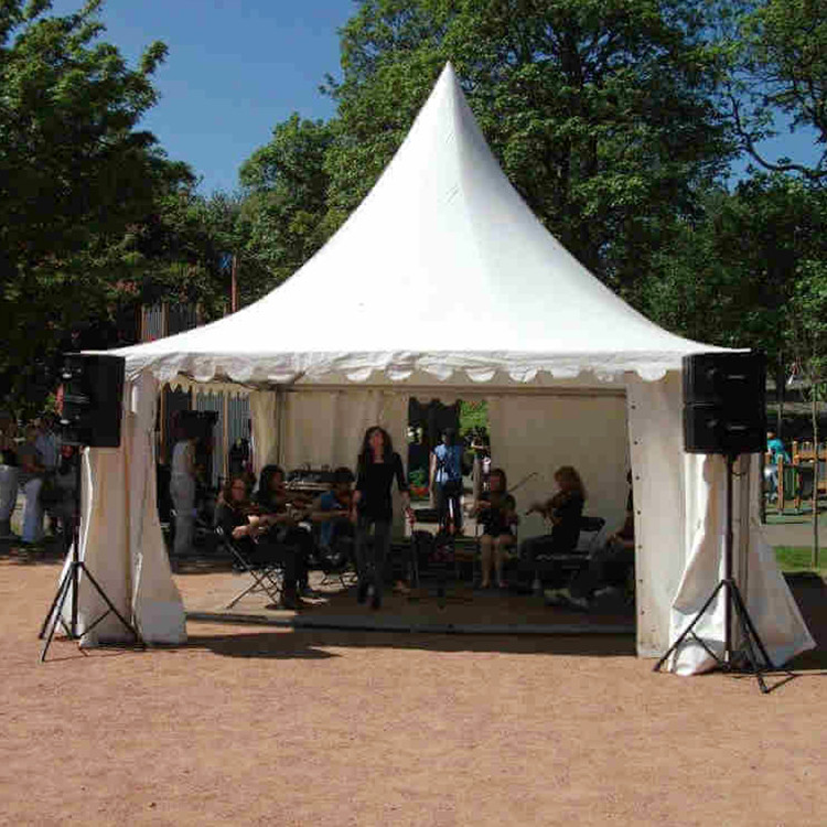 White Stainless Aluminum Alloy Pagoda Event Tent High Peak Dome On Top