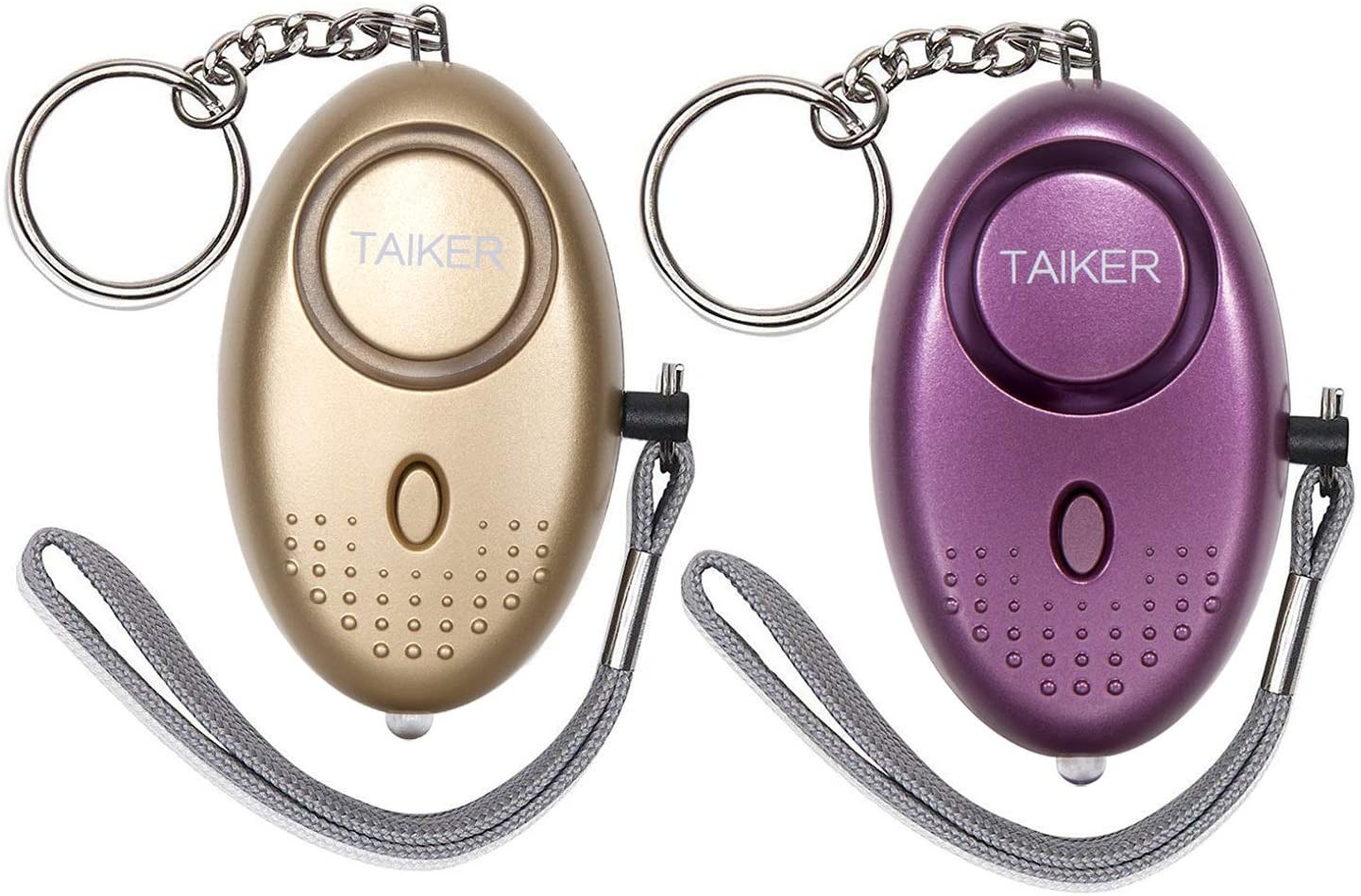 2.39 Ounces Personal Security Alarms Gold Purple Elderly SOS 140db