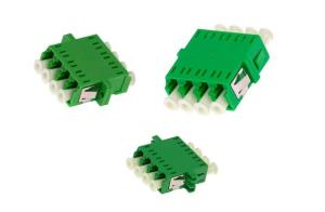 China Quad UPC LC To LC Adapter Multi Mode Gray Full Flanged wholesale