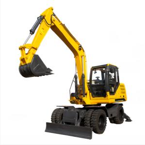 China 8000kg Mini Bucket Wheel Excavator Steering Wheel Type Low Consumption wholesale