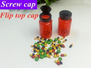 China Candy Chewing Vitamin Bottles Red Reusable Empty Prescription Pill Bottles on sale