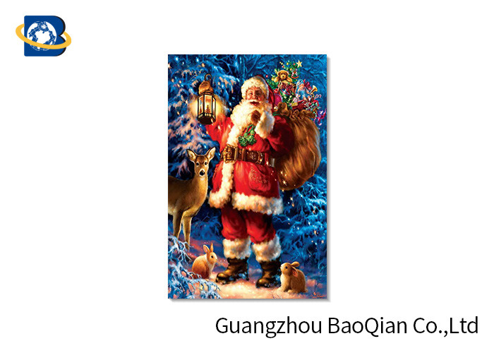 Customized PET 3D Printed Christmas Card / Lenticular Card Printing