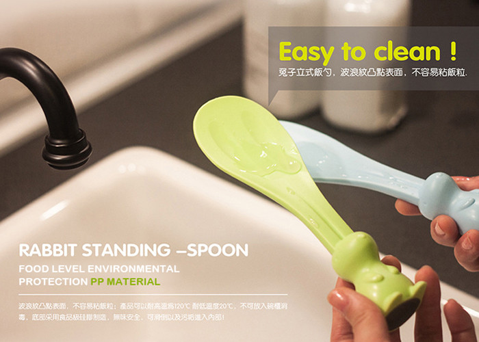 Puting Rice Paddle Meal Spoon Cute rabbit Shape Ladle Non Stick Kitchen Tools customized Green blue