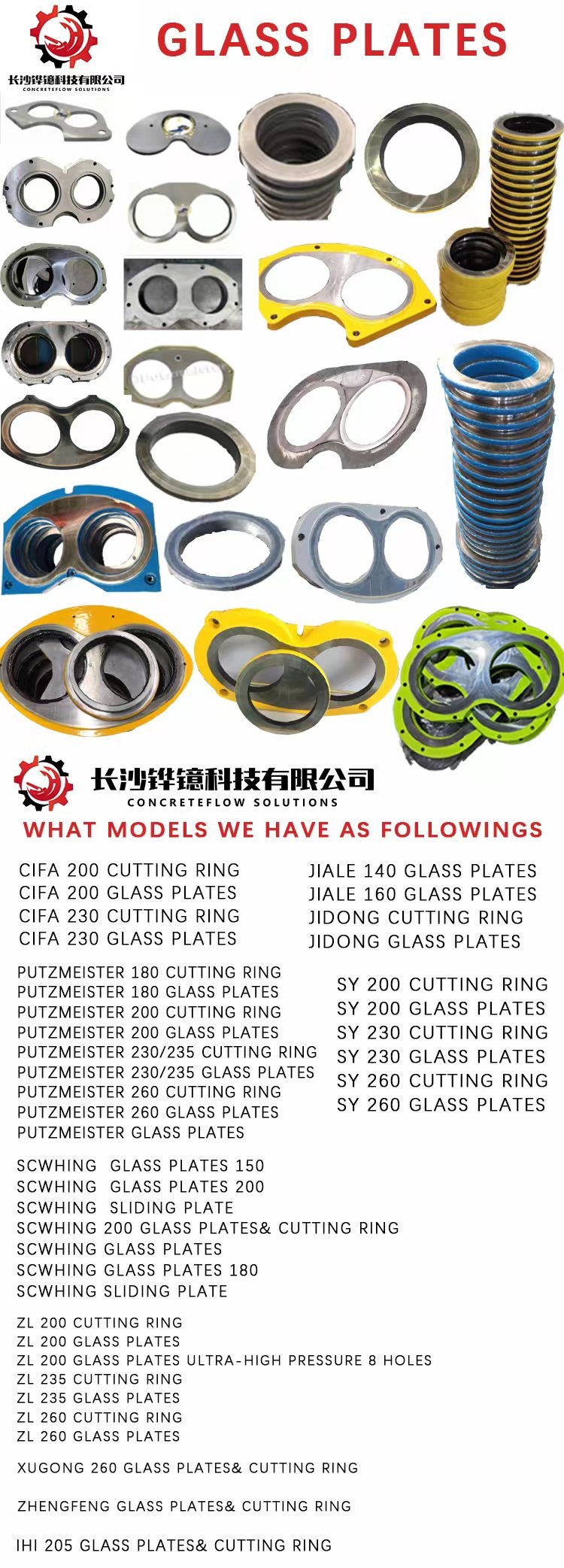 Zoomlion ZL200 Pump Wear Plate Spare Parts For Concrete Pump Truck