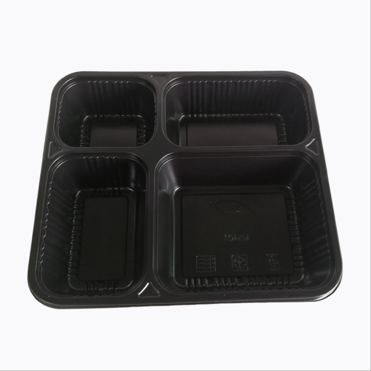 Rectangular Plastic Take Away Box Disposable Skid Proof 650ml