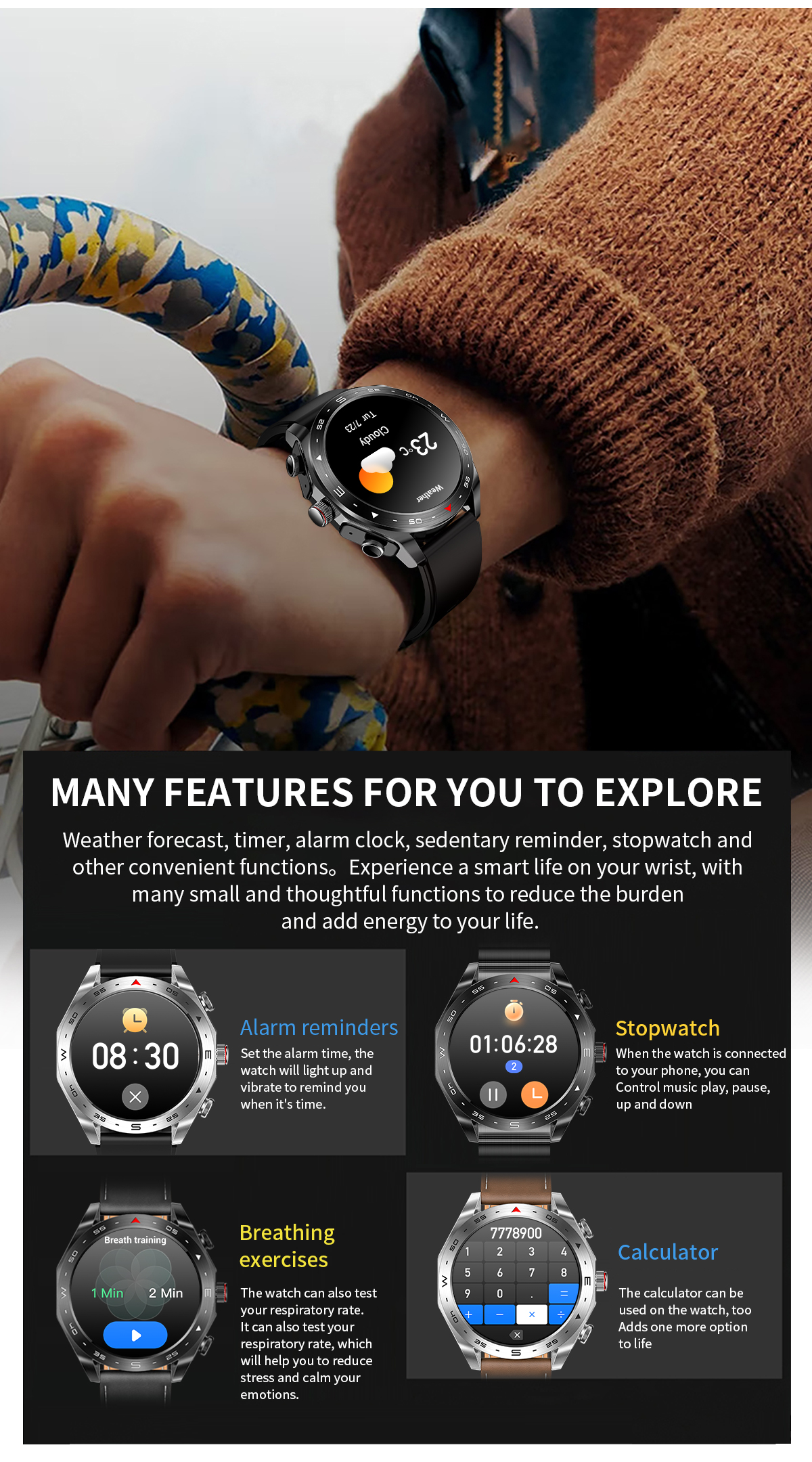 IPS Screen TWS Smart Watch Wireless Earbuds And Calories Tracker Smartwatch 2 In 1 Earphone