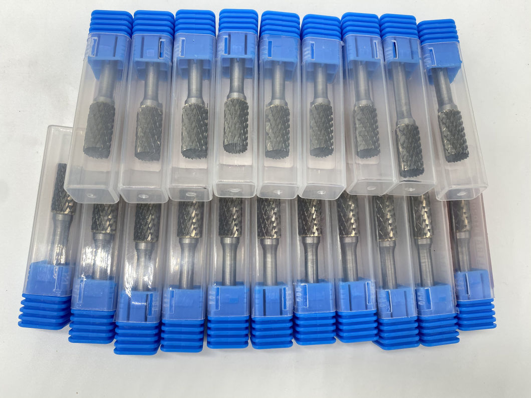 1/4 Inch Shank Burrs Tool Bit 6mm Double Cut Carving Grinder Bit Engraving Tungsten Carbide Burr Set Rotary File Tungsten Burr