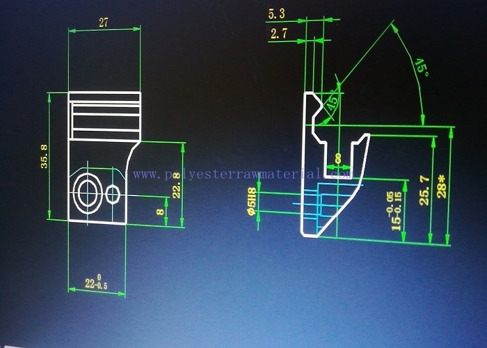 Projectile Guide Insert P7100 D1 Auto Loom Spare Parts 911316454
