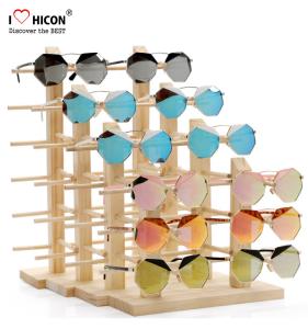 China Amazing Clients Wooden Sunglasses Display Stand Counter Top Advertising Equipment wholesale