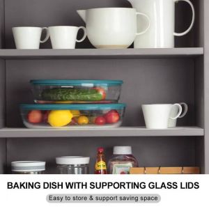 Borosilicate Glass Baking Dish 800ml-3600ml with Vented Lid