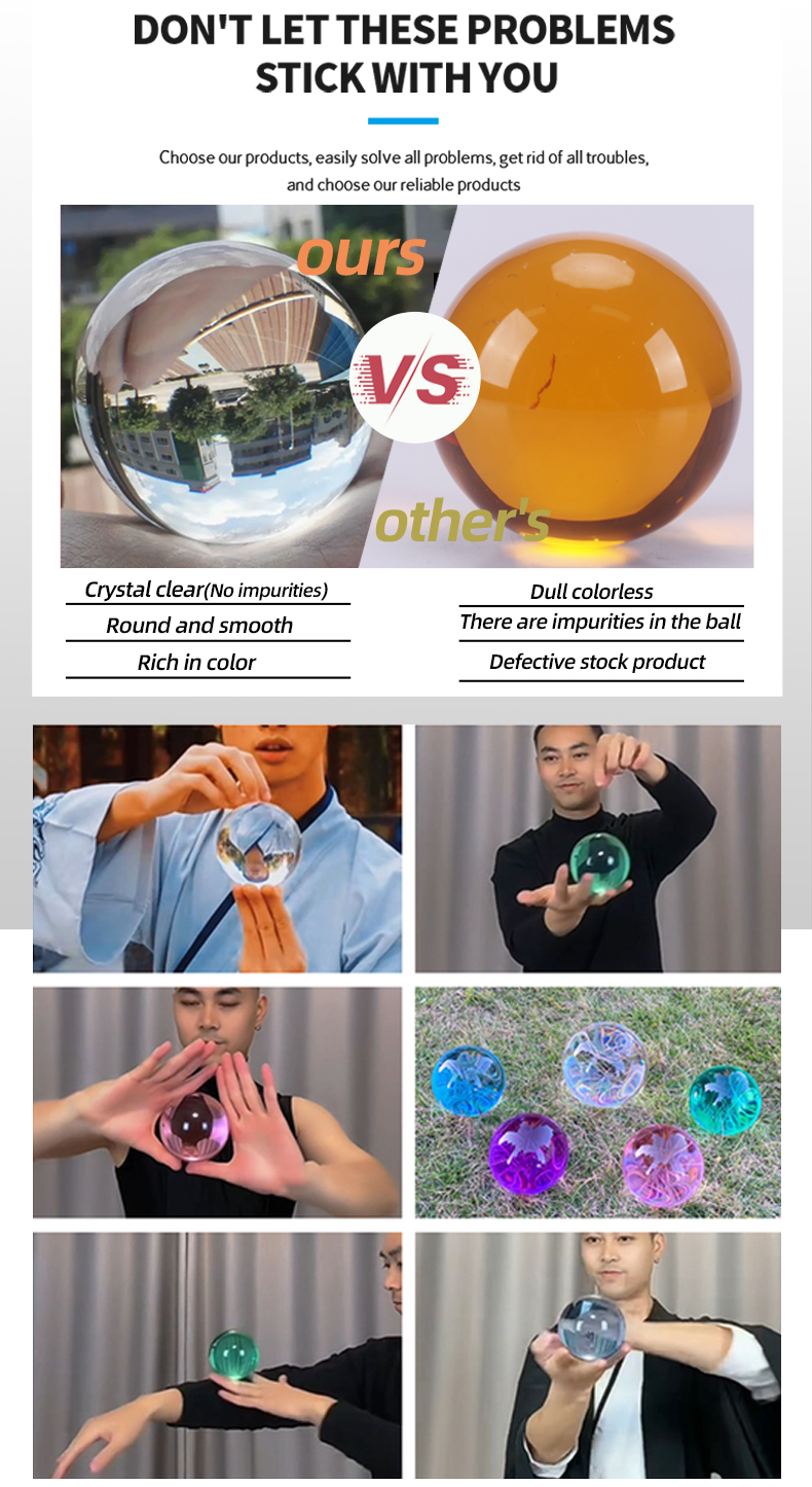 Customize clear acrylic balls large acrylic sphere Resin Colorful Balls Home Decor Acrylic Ball