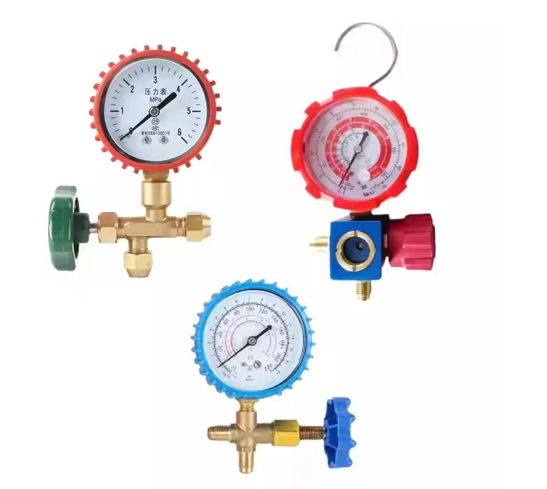 R410 R22 Freon Charging Gas AC Car Air Conditioner Manifold Pressure Gauge for Refrigerant