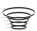 Round Aluminum LED Channel For LED Strip Lights Bendable Black Color