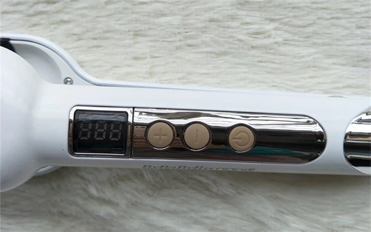 Plug LCD Ceramic Hair Curling Wand Europe Style With 3 Heating Tubes