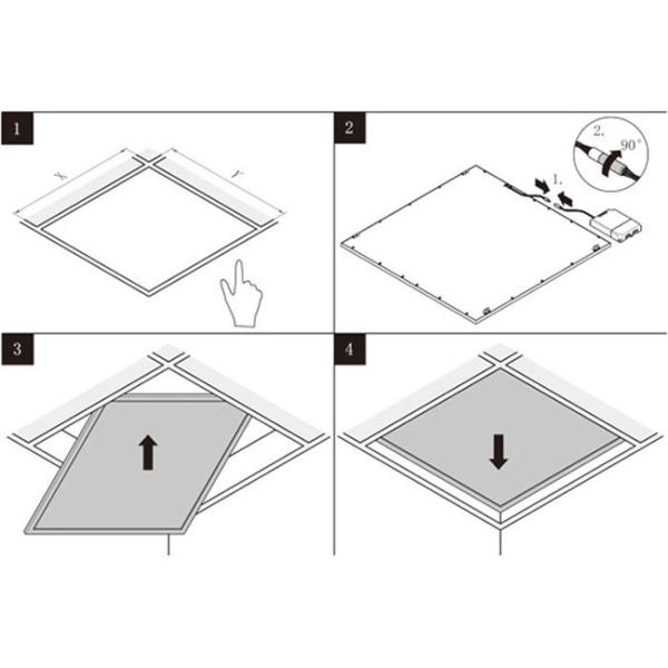 36W LED Flat Panel Light 100Lm/W Office Square LED Ceiling Panel Light