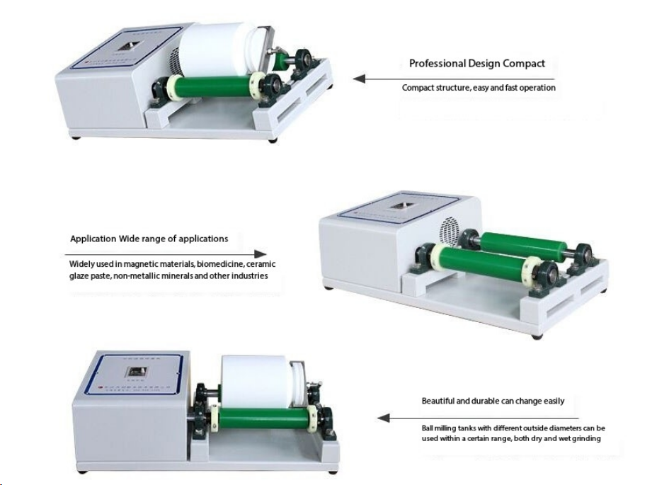 Compact Structure Laboratory Roller Ball Mill / Bead Sand Mill
