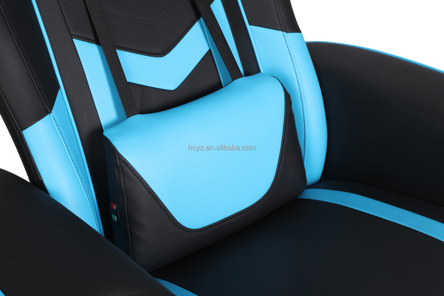 Modern Design Racing Style Leather Swivel Gaming Chair with Cup Holder and Footrest