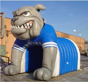 China inflatable tiger football helmet tunnel inflatable football helmet wholesale