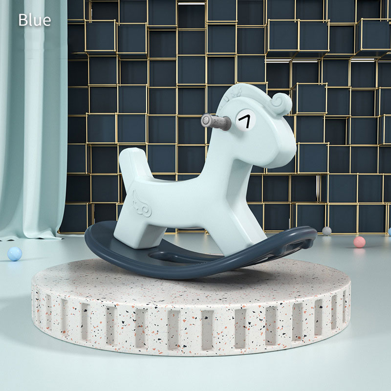 Gender-Neutral PVC Rocking Horse Roller Coaster Fun Toddler Ride-on Toy for 1-5 Year Olds