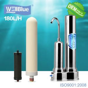 China Table Top Alkaline Ceramic Water Filter , 2 Stage Household Water Purifier wholesale