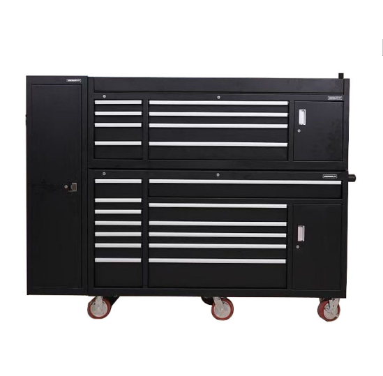 Stainless Steel Tool Cabinet with Drawers and Heavy Duty Wheels Garage Essential