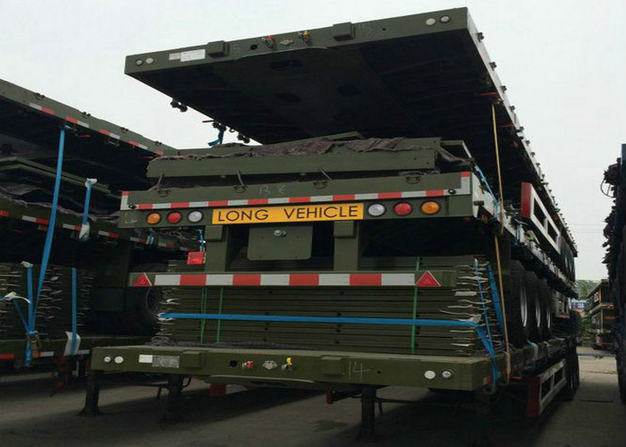 4 Tri Axle Container Chassis Semi Trailer for Container 60 Ton
