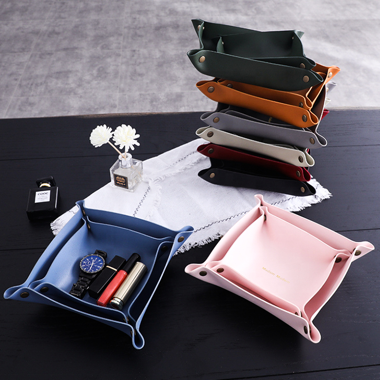 Multifunctional Washable PU Leather Portable Cosmetic Storage Box with 1-3L Capacity