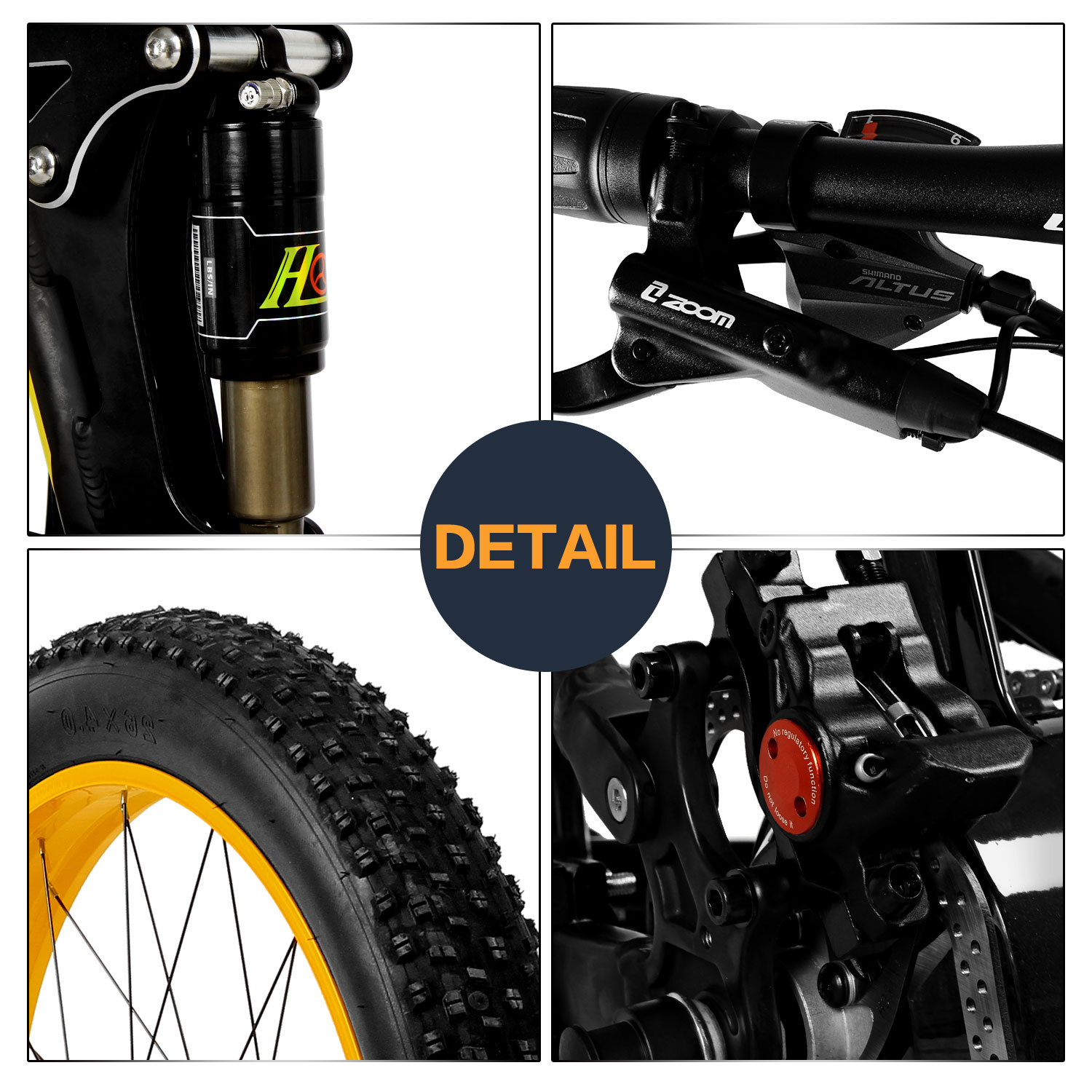 CE Certificate Fat Tire Electric Bike 26 Inch 48V Lithium Battery