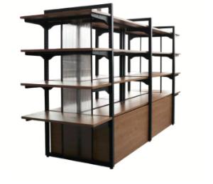 China Modern Popular Gondola Retail Display Shelving Wood Wall Hanging Furniture wholesale