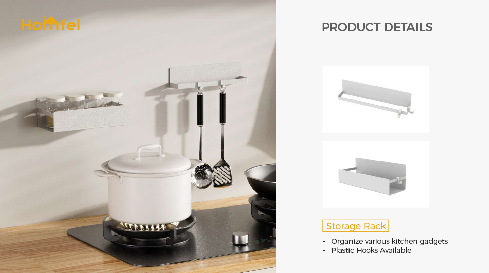 Space Saving Kitchen Utensil Hooks No Drilling Wall Mounted Holders for Organization