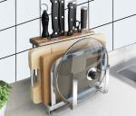Anticorrosion 304 Stainless Steel Kitchenwares Silver Cutting Board Holder Stand