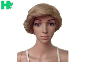 China Dark Blonde Short Synthetic Wigs Full Lace With Short Ponytail Wigs wholesale