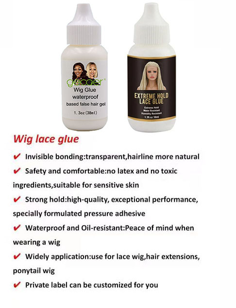 38ml Volume Private Label Waterproof Extreme Hold Hair Wig Adhesive For Wigs