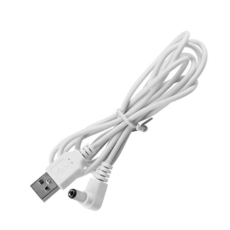 White Black USB Male to 90 Degree Right Angle 5.5 X 2.1mm 5.5x2.5mm 3.5x1.35mm 4..0x1.7mm Male DC Cable
