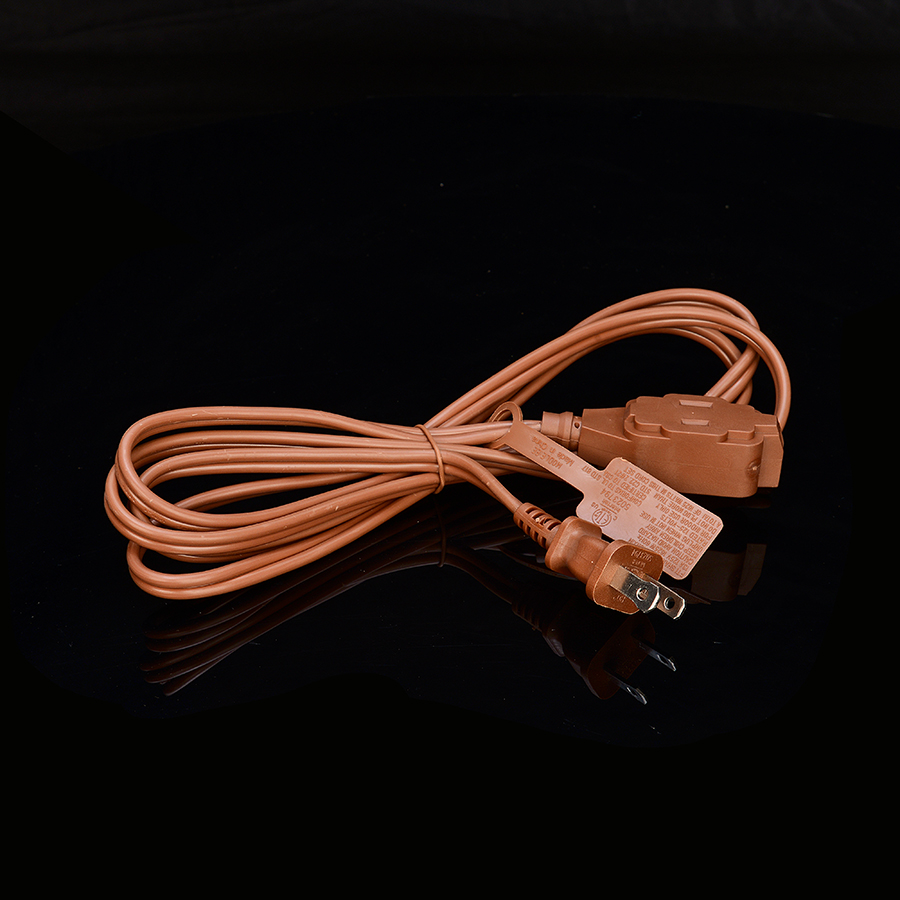 2X16AWG Brown Insulation Protection ETL Plug Power Cord Extension Cord NEMA Male End Type ETL Compliant ETL Certified