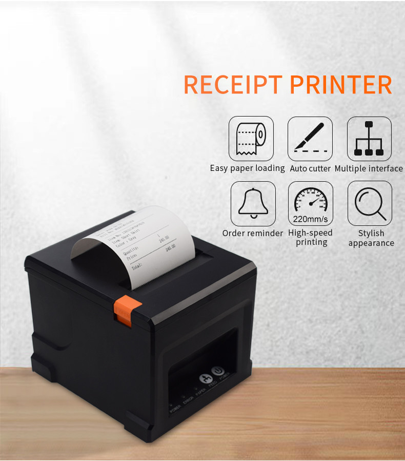 Usb Lan RJ11 Interface 3 Inch Pos Thermal Receipt Printer With Auto Cutter
