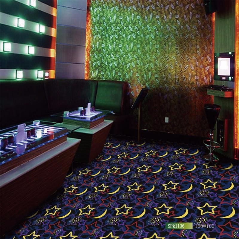 Hot sales 3D stars and crescent pattern corridor PP carpet