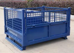 China Foldable Steel metal Collapsible Pallet Cage Container 50x50 wholesale